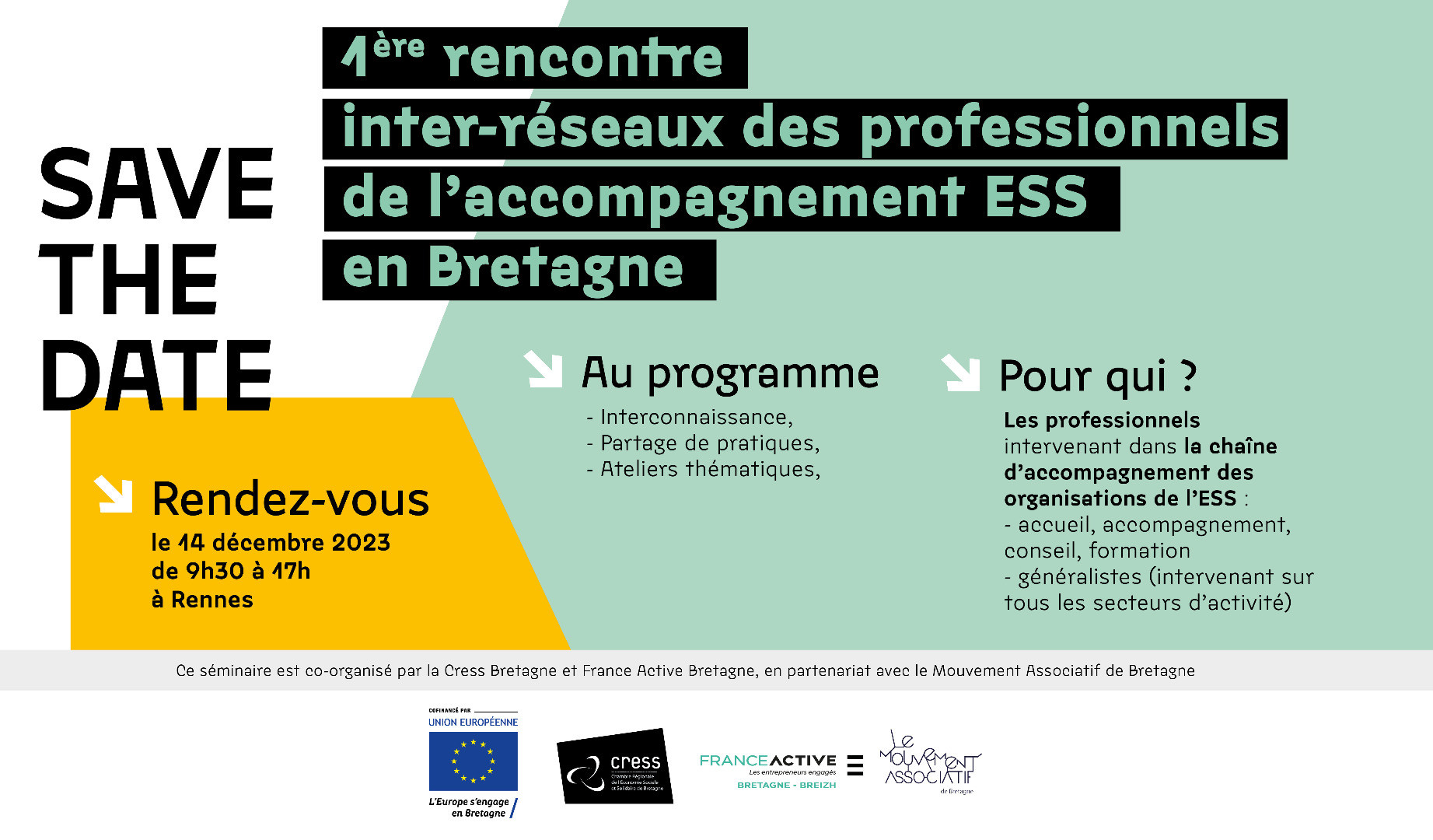 SAVE THE DATE - 1ère rencontre inter-réseaux des professionnels de l